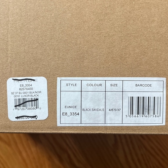 E8 By Miista Eunice Black Sandals EU 37 or 6.5 US NIB - Picture 6 of 16